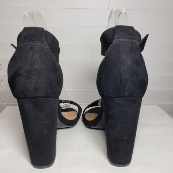 Torrid Black Two Strap Tapered Block Heels - Picture 7 of 11